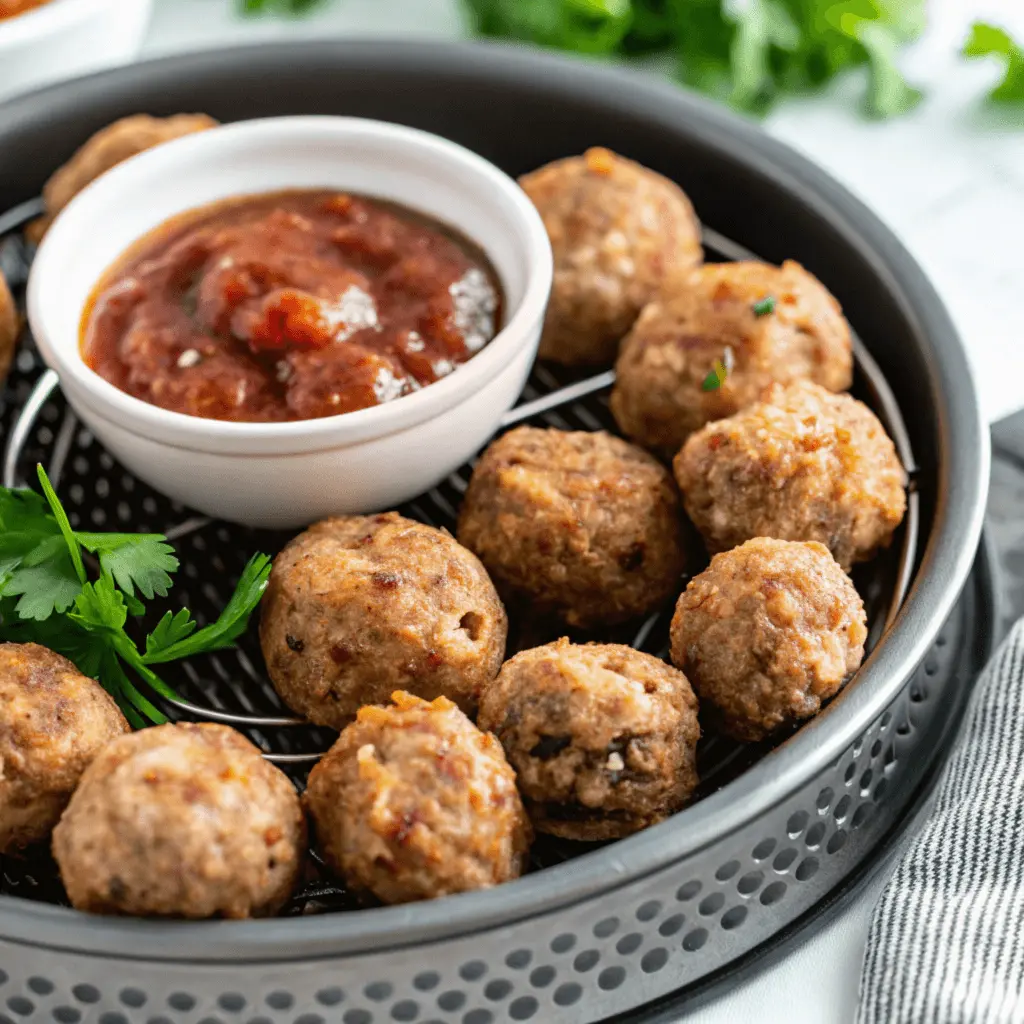 how to cook frozen meatballs in air fryer