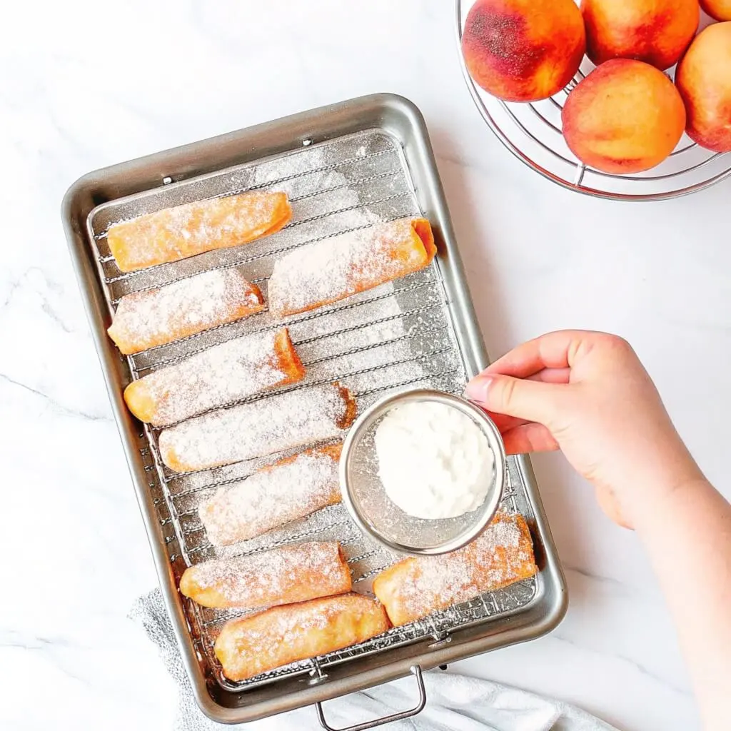 How to Make Peach Cobbler Egg Rolls