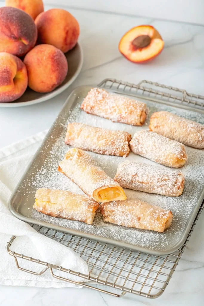 How to Make Peach Cobbler Egg Rolls