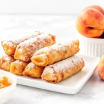 peach cobbler egg rolls