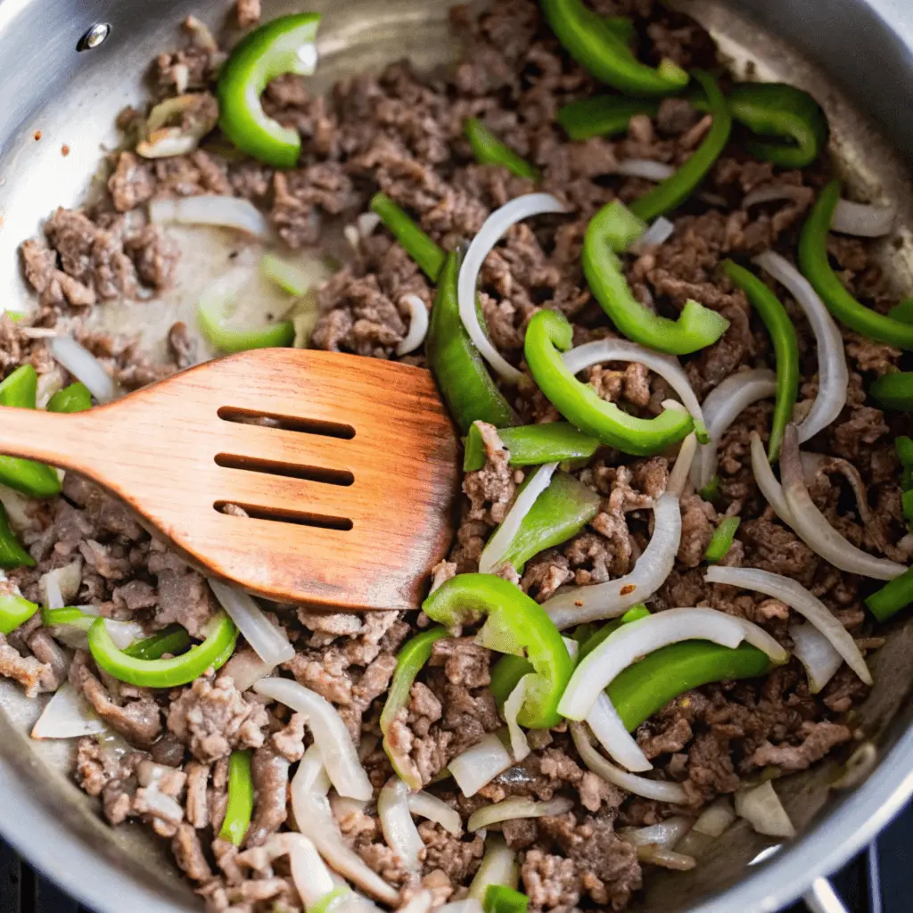 Philly Cheesesteak Tortellini is creamy, cheesy, and hearty, featuring tender steak, vibrant peppers, onions, and cheese-filled tortellini. This easy main dish comes together in just 20 minutes using simple, convenient ingredients!