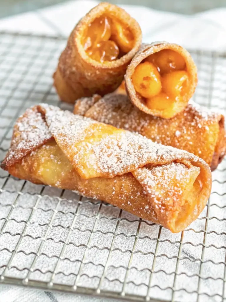 How to Make Peach Cobbler Egg Rolls
