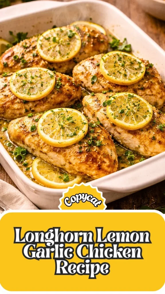 Copycat Longhorn Lemon Garlic Chicken Recipe