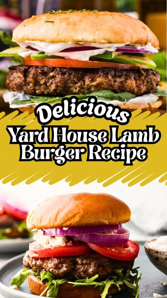 Delicious Recipe of Yard House Lamb Burger