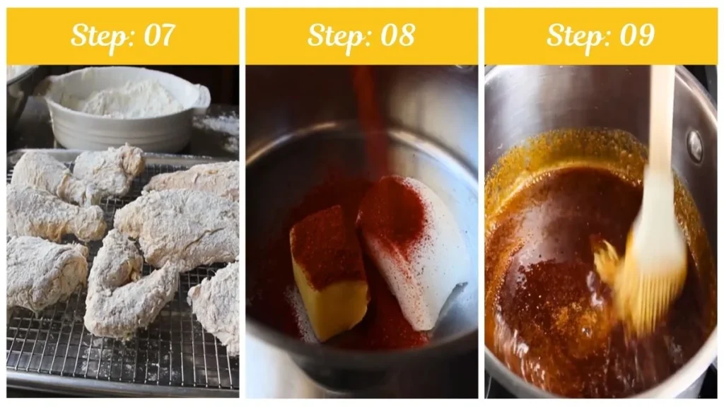 Preparing the Yard House Nashville Hot Chicken