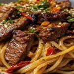 Yard House Spicy Beef Garlic Noodles Recipe